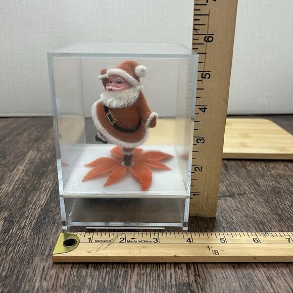 Vintage Christmas Santa Claus Rotating Music Box Santa Clause Coming to Town - Picture 7 of 11